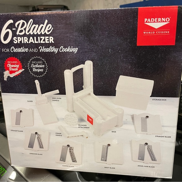 New unused Paderno World Cuisine 6-Blade Vegetable Slicer/Spiralizer - Picture 7 of 8